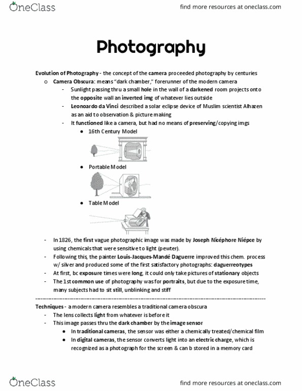 ARH 2000 Chapter Notes - Chapter 9: Image Sensor, Pewter, Memory Card thumbnail