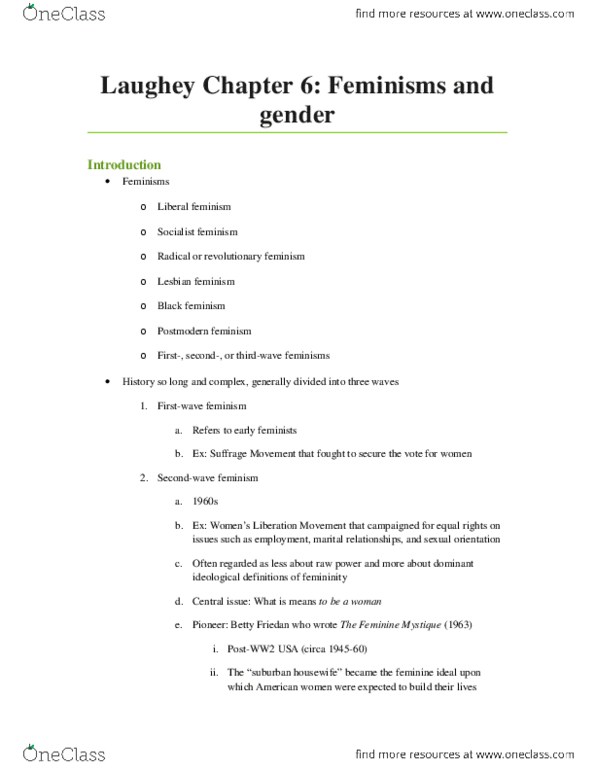 CMN2160 Chapter Notes -Postfeminism thumbnail