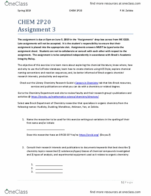 Chem 2p Quiz Assignment 2 Solutions Spring 19 Oneclass