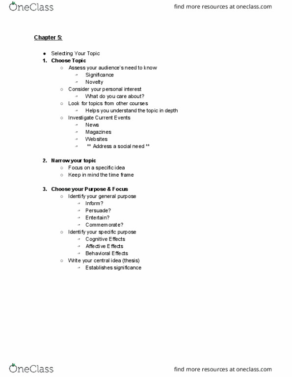 COMM 020 Lecture 2: Chapter 5 thumbnail