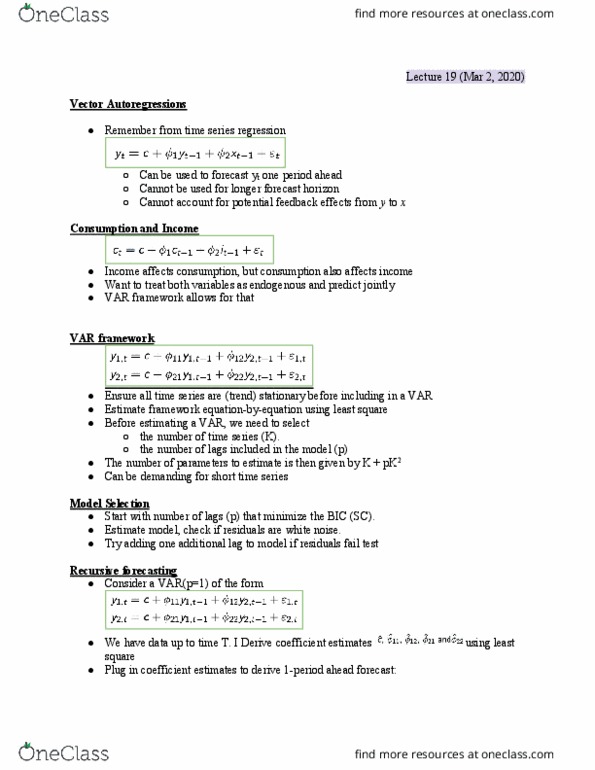 ECON 174 Lecture Notes - Lecture 18: Time Series, White Noise thumbnail