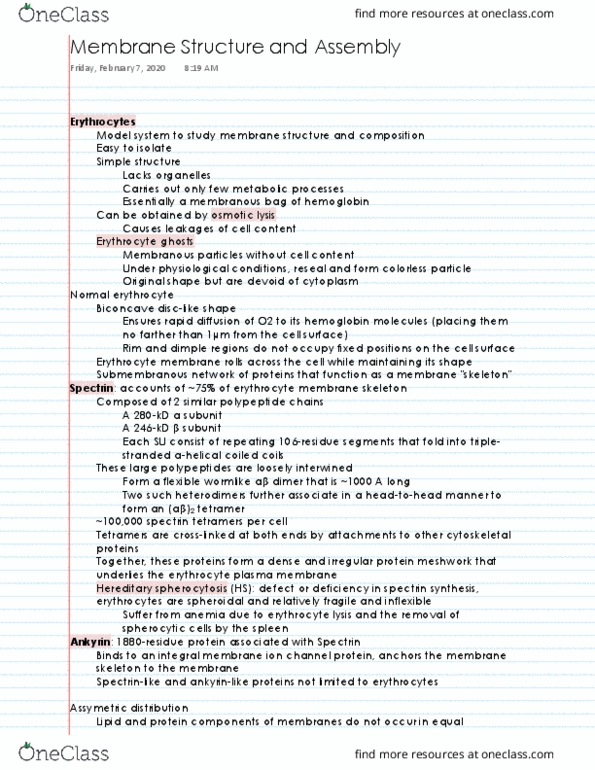 ABI 103 Lecture 11: Membrane Structure and Assembly thumbnail