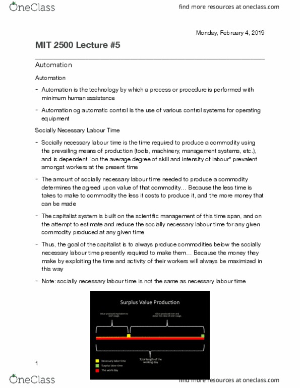 Media, Information and Technoculture 2500A/B Lecture Notes - Lecture 5: Automatic Control, Management System, Video Game Industry thumbnail