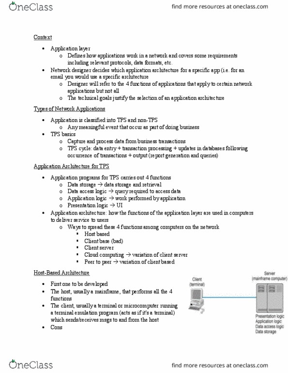 ITEC 3210 Lecture Notes - Lecture 2: Applications Architecture, Database Server, Application Server thumbnail