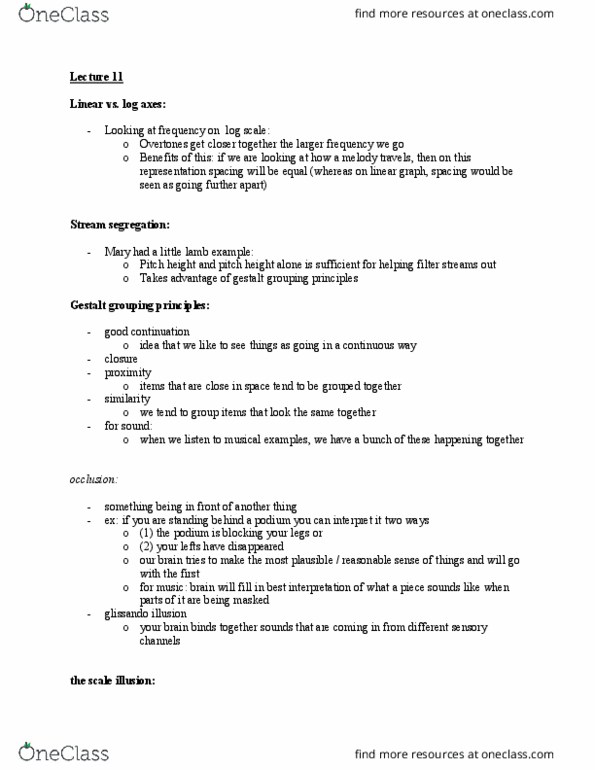 PSYCH 2MP3 Lecture Notes - Lecture 11: Railways Act 1921, Xylophone thumbnail