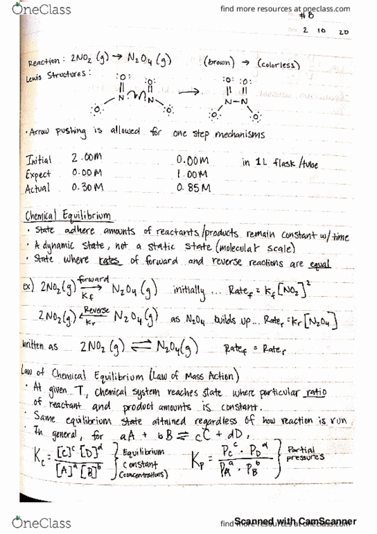 CHM 11600 Lecture 8: Chemical Equilibrium thumbnail