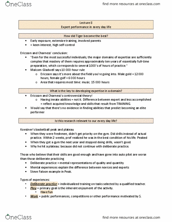 PSYC 471 Lecture Notes - Lecture 8: Malcolm Gladwell, Stephen Curry, Wayne Gretzky thumbnail