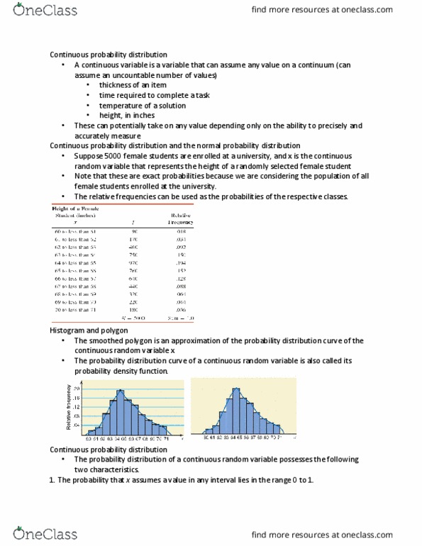 SOCSCI 2J03 Lecture Notes - Lecture 6: Probability Distribution, Histogram, Standard Deviation thumbnail