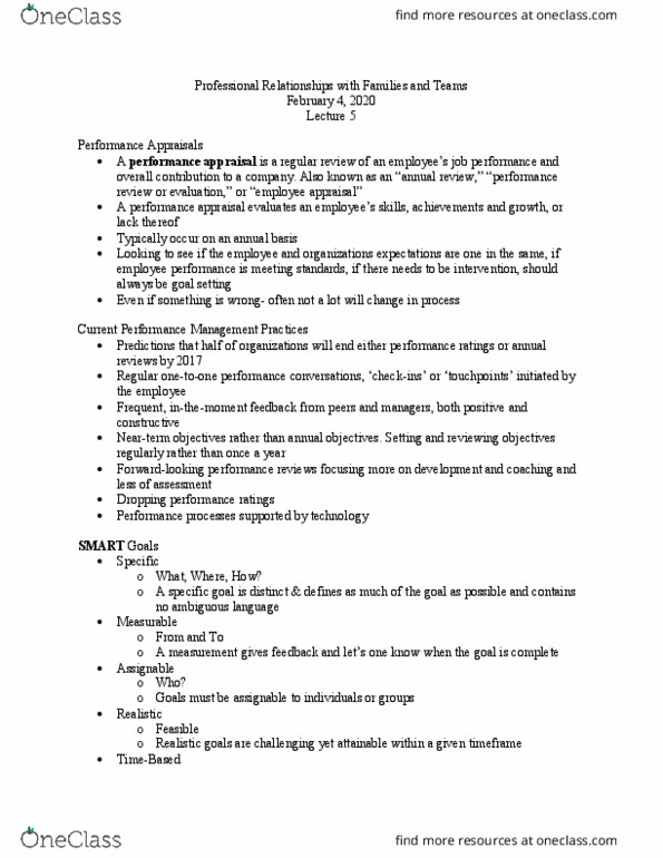 SOCSCI 2UF3 Lecture Notes - Lecture 5: Performance Appraisal, Performance Management, Job Performance thumbnail