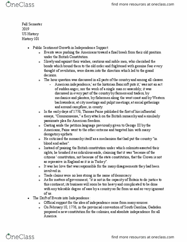 HIST 101 Chapter Notes - Chapter 10: Monarchy Of The United Kingdom, Constitution Of The United Kingdom thumbnail