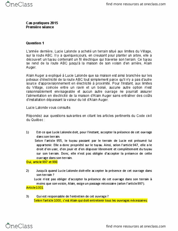 Study Guides For Richard Brouillet Oneclass