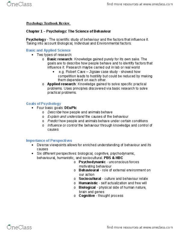 Psychology 1000 Lecture : Psychology Textbook Review.docx1.docx thumbnail