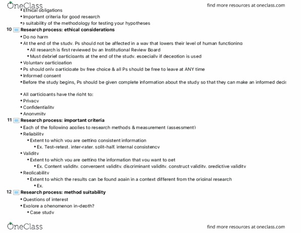 PSY230H1 Lecture Notes - Lecture 2: Institutional Review Board, Convergent Validity, Discriminant Validity thumbnail