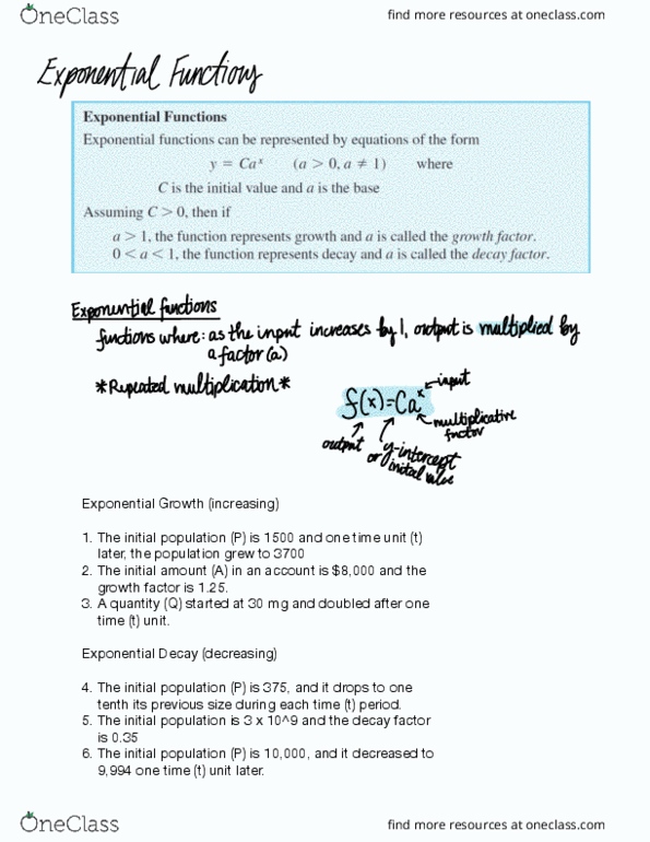 MAT-1020 Lecture Notes - Lecture 16: Growth Factor thumbnail