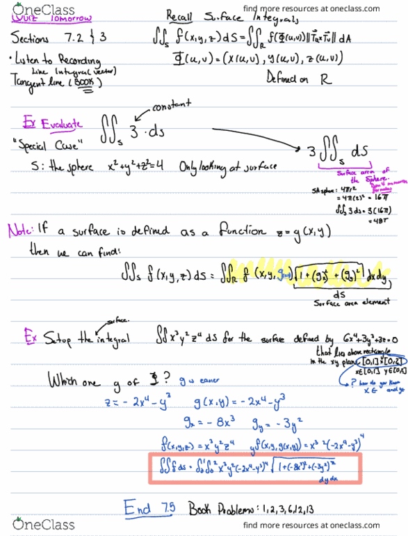 M 427L Lecture 9: Vector Calculus Oct 30 thumbnail