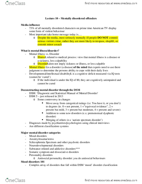 PSYC 3100 Lecture Notes - Meta-Analysis, Schizophrenia thumbnail