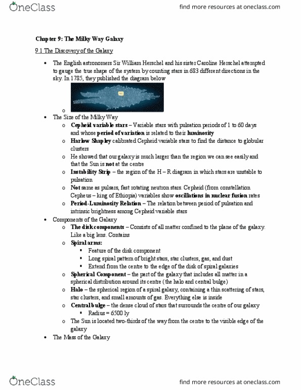 PHY 2390 Chapter Notes - Chapter 9: Caroline Herschel, Spiral Galaxy, Harlow Shapley thumbnail