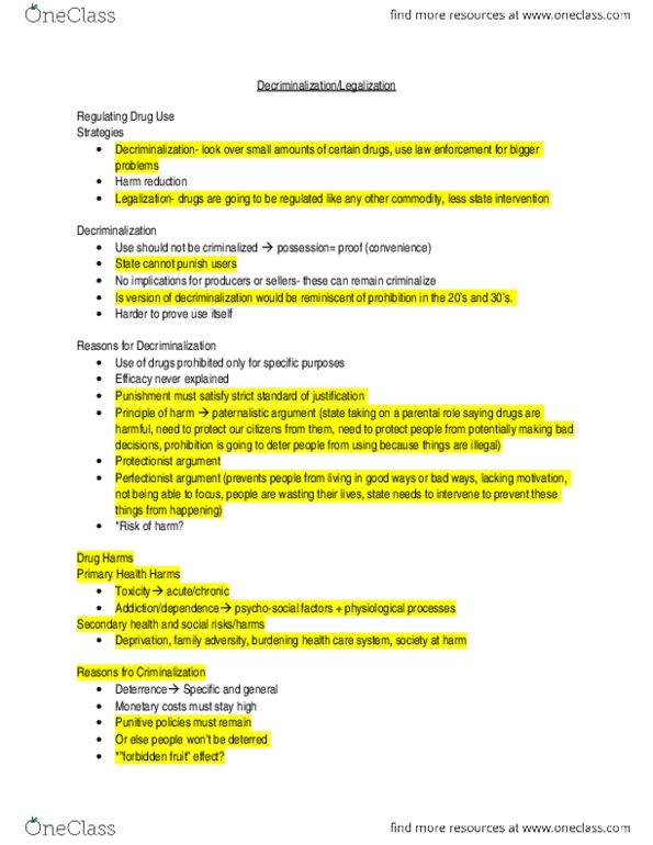 CRM 3314 Chapter : Drugs Notes 4 thumbnail