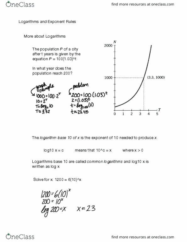 MAT-1020 Lecture 24: Logarithms and Exponent Rules thumbnail