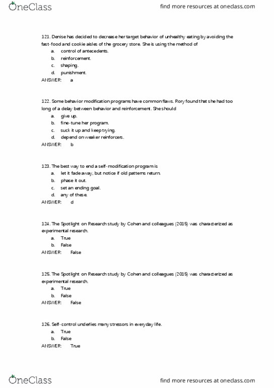 Psychology 2035A/B Final: 22 - OneClass