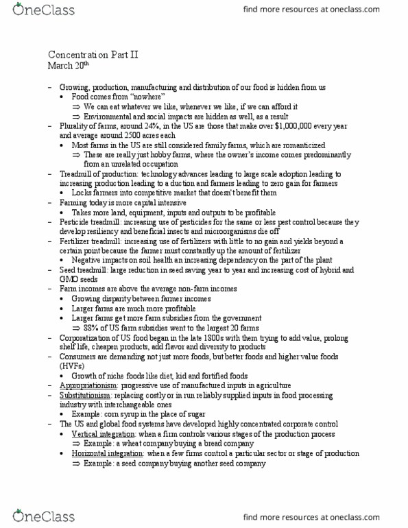 POLS 196 Lecture Notes - Lecture 22: Corn Syrup, Seed Saving, Farming Today thumbnail