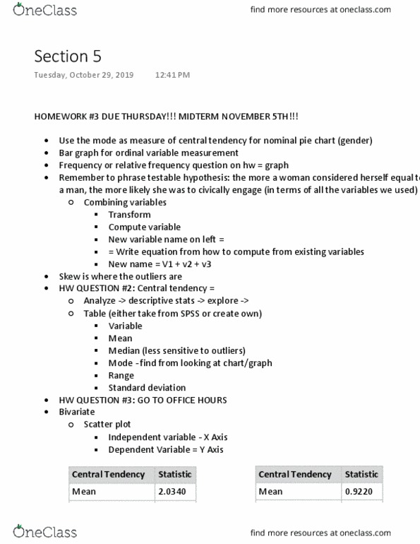 POL S 15 Lecture Notes - Lecture 5: Pie Chart, Scatter Plot, Ordinal Data thumbnail