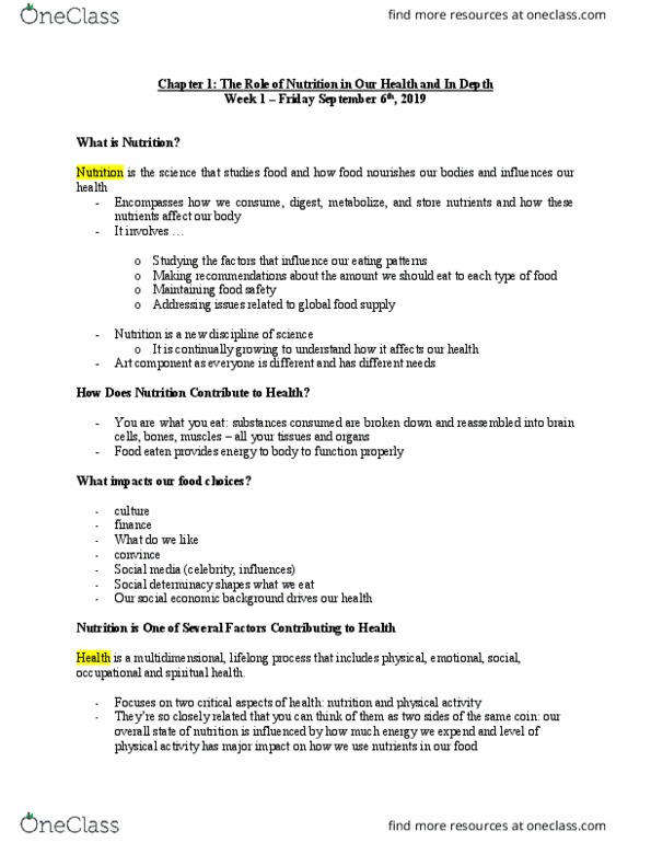 NSE-12B Lecture Notes - Lecture 1: Scientific Method, Margarine, Myalgia thumbnail
