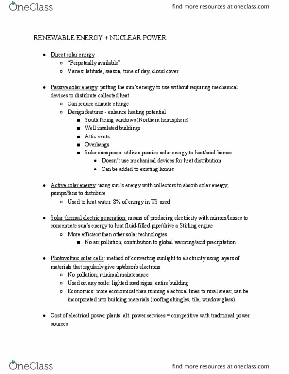 ENST 0842 Lecture Notes - Lecture 7: Stirling Engine, Passive Solar Building Design, Facing Windows thumbnail