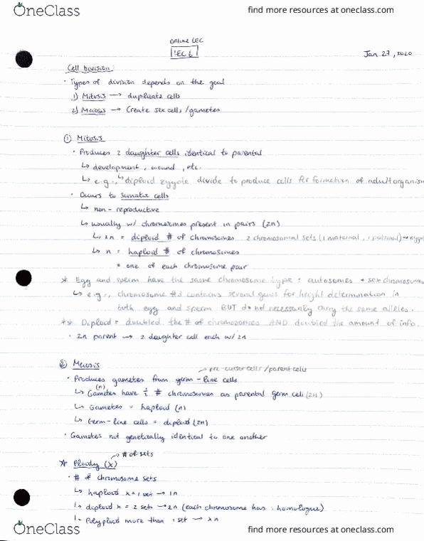 BIO207H5 Lecture Notes - Lecture 6: Eocene thumbnail