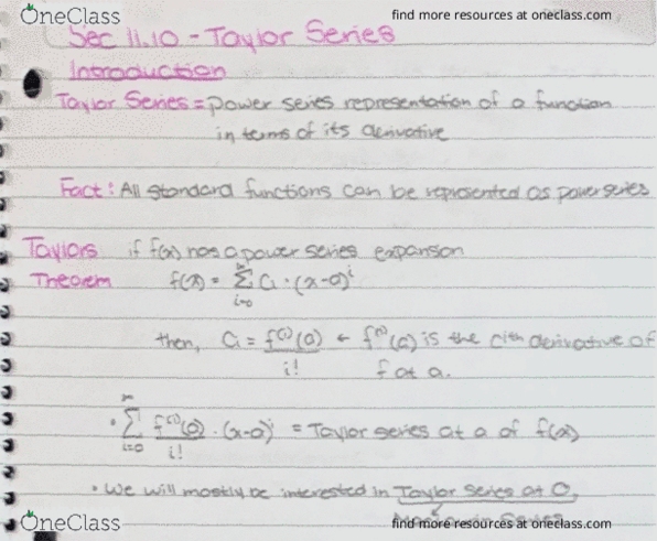 Calculus 1501A/B Lecture Notes - Lecture 46: Toyota Electronic Modulated Suspension, Fot cover image