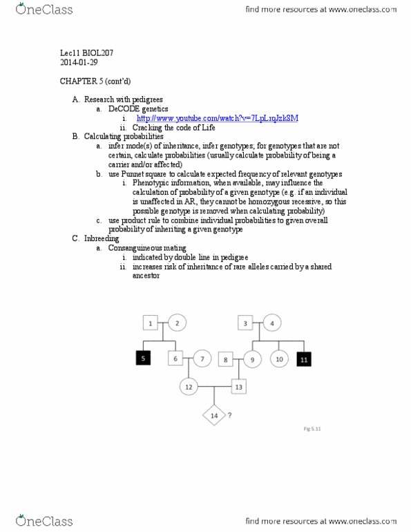 STAT151 Lecture Notes - Lecture 11: Consanguinity, Decode Genetics thumbnail