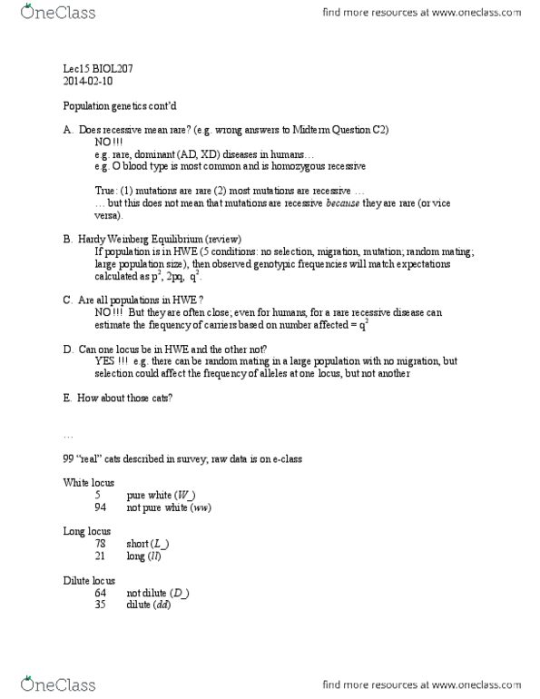 STAT151 Lecture Notes - Lecture 15: Product Rule, Meiosis, Punnett Square thumbnail