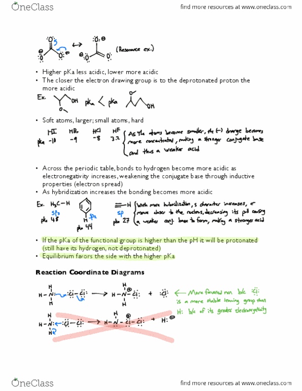 CHEM 236 Lecture Notes - Lecture 4: Conjugate Acid, Acid Dissociation Constant, Electronegativity thumbnail