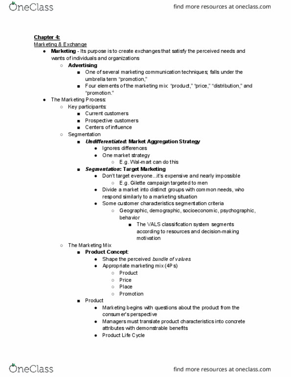 ADV 205 Lecture Notes - Lecture 9: Marketing Mix, Customer Relationship Management thumbnail