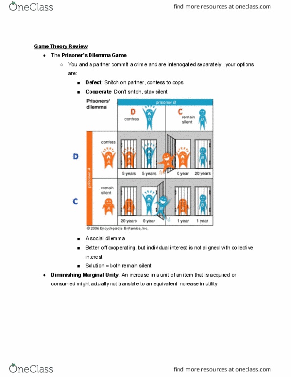 PSY 235 Lecture Notes - Lecture 7: Social Dilemma thumbnail