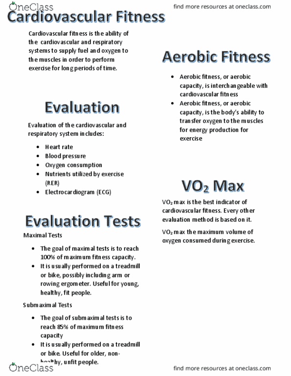 ES 2002 Lecture Notes - Lecture 7: Cardiovascular Fitness, Blood Pressure thumbnail