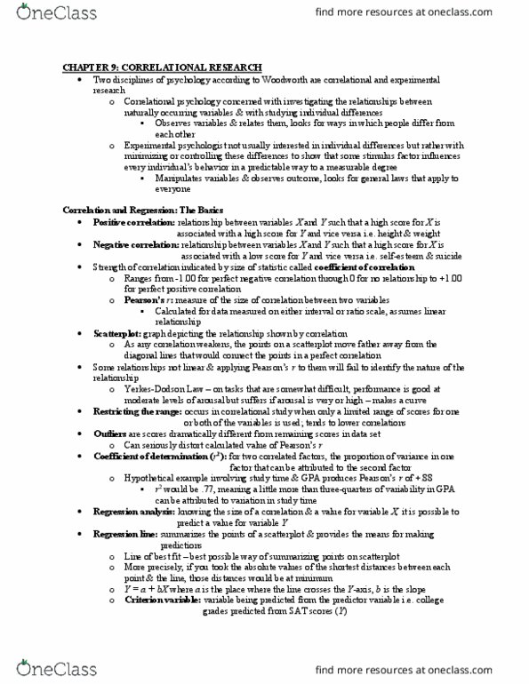 PSYC 203 Chapter Notes - Chapter 9: Scatter Plot, Factor Analysis, Twin thumbnail