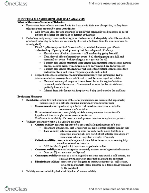 PSYC 203 Chapter Notes - Chapter 4: Criterion Validity, Hat, Convergent Validity thumbnail