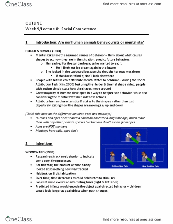 PSYC 205 Lecture Notes - Lecture 8: Georg Simmel, Dishabituation, Habituation thumbnail