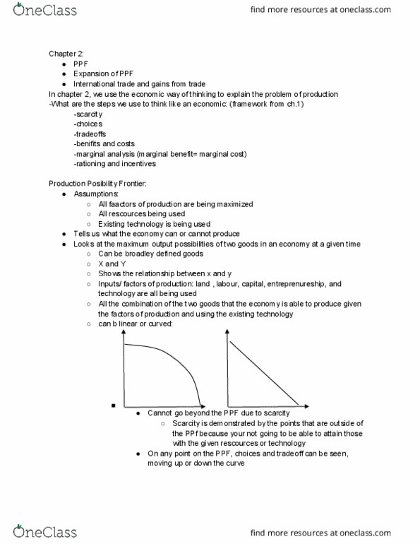 ECON101 Lecture Notes - Lecture 2: Opportunity Cost, International Trade, Absolute Advantage thumbnail