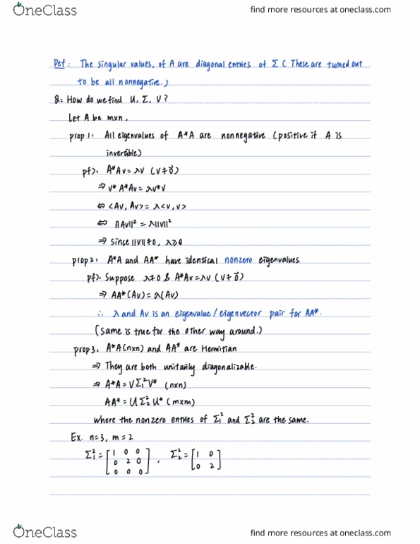 MATH 307 Lecture Notes - Lecture 40: Diagonalizable Matrix thumbnail