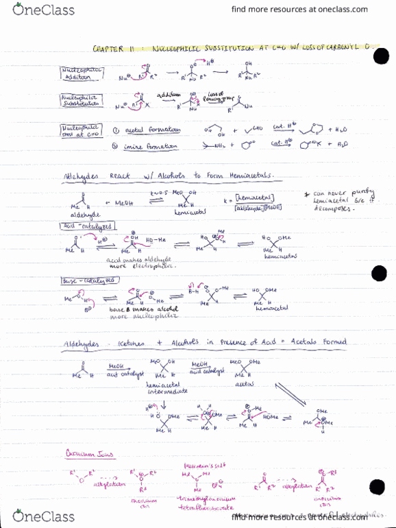 CHM243H5 Chapter 11: Nucleophilic Substitution at C=O With Loss of Carbonyl Oxygen [pt.1] thumbnail