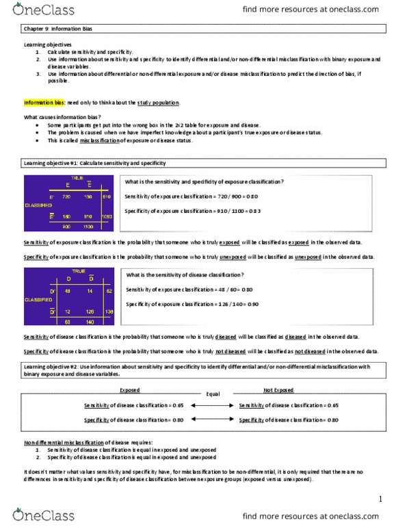 HSCI 330 Lecture Notes - Lecture 7: Odds Ratio, Prospective Cohort Study, Melanoma thumbnail