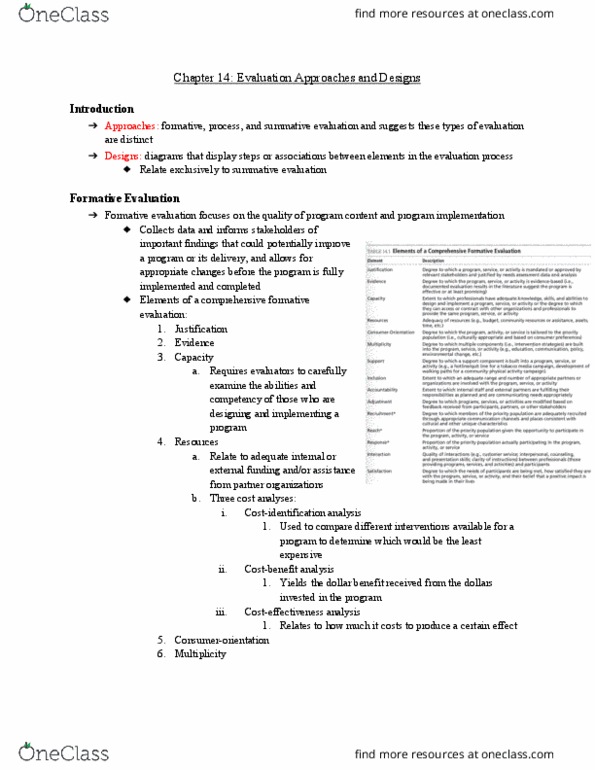 Health Sciences 2250A/B Chapter Notes - Chapter 14: Summative Assessment, Polskie Radio Program Iii, Relate thumbnail
