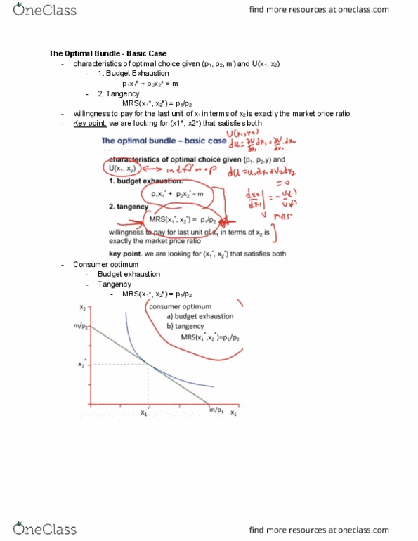 ECON 100A Lecture Notes - Lecture 27: Tangent, Indifference Curve thumbnail