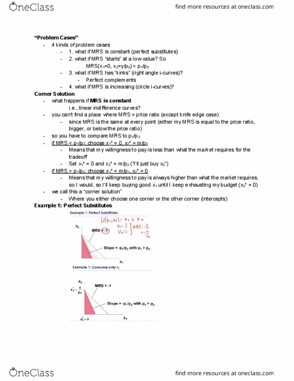 ECON 100A Lecture Notes - Lecture 29: Edge Case, Substitute Good, Budget Constraint thumbnail