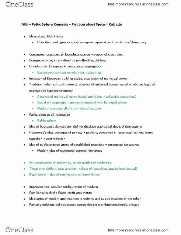 SOCI 372 Lecture Notes - Lecture 15: Public Sphere, Miscegenation, Irreversible Process thumbnail