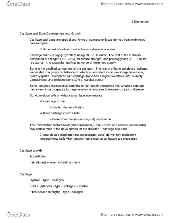 BMS 460 Lecture Notes - Intermediate Filament, Cytoskeleton, Rigor Mortis thumbnail