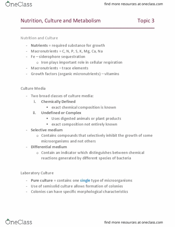 BI276 Lecture Notes - Lecture 3: Siderophore, Cellular Respiration, Glycolysis thumbnail