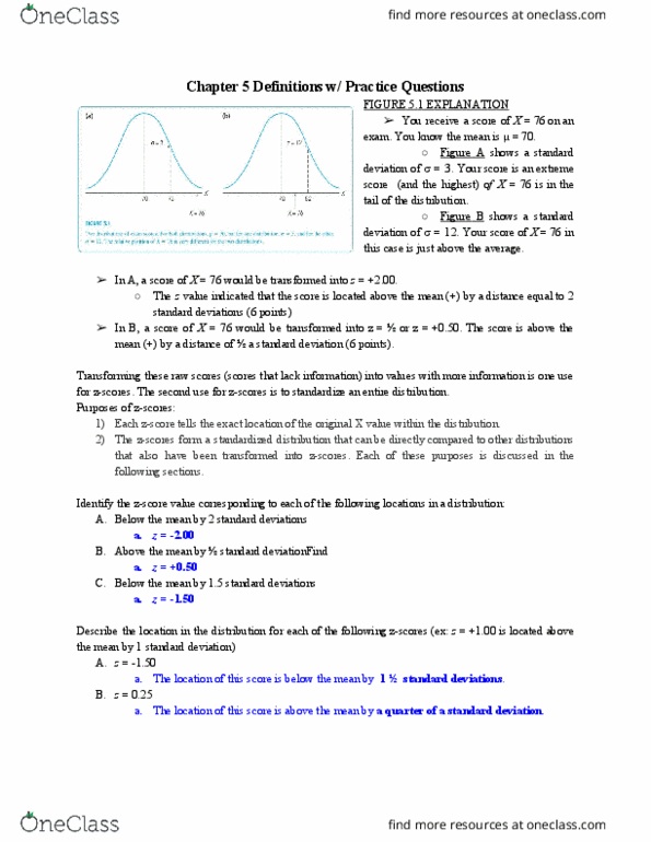 PSY 2106 Chapter Notes - Chapter 5: Standard Deviation thumbnail
